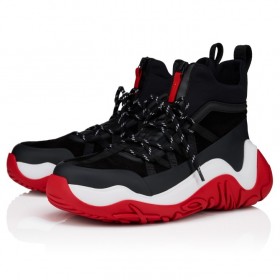 Christian Louboutin Anapur Running Sneakers Calf And Rubber Black