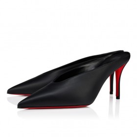 Christian Louboutin Miss Z Slimimule 80 Mm Mules Lamb Nappa Leather Black