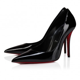 Christian Louboutin Miss Z Suola Strass 100 Mm Pumps Patent Calf Leather Black 