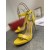 Christian Louboutin Loubi Kuningatar Sandaalit 100 mm Kiiltonahka Keltainen