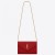 Saint Laurent WOC Monogrammi Lompakko Ketju Punainen Nahka