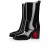 Christian Louboutin Spikita Booty Loubirain 70 mm Musta PVC-Kengät