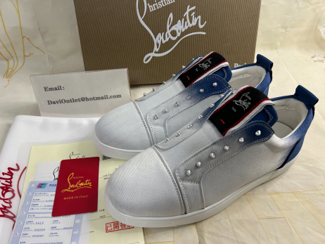 Christian Louboutin F. A. V Fique Un Vontade Slip-On Sneakers Denim Effet Brossé