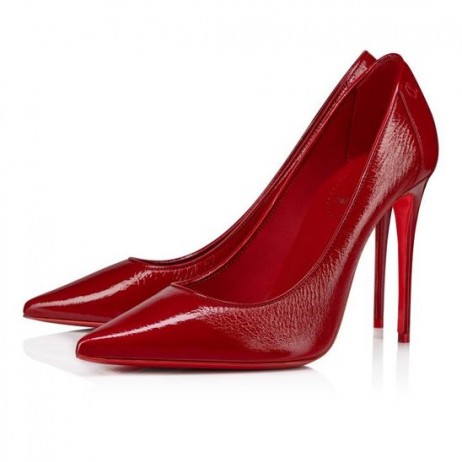 Christian Louboutin Sportif Kate 100 Mm Pompes Vog Cuir Verni Loubi