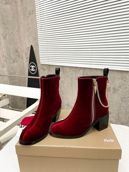 Christian Louboutin Yoz Les Lèvres de Démarrage 70mm Velours Bourgogne