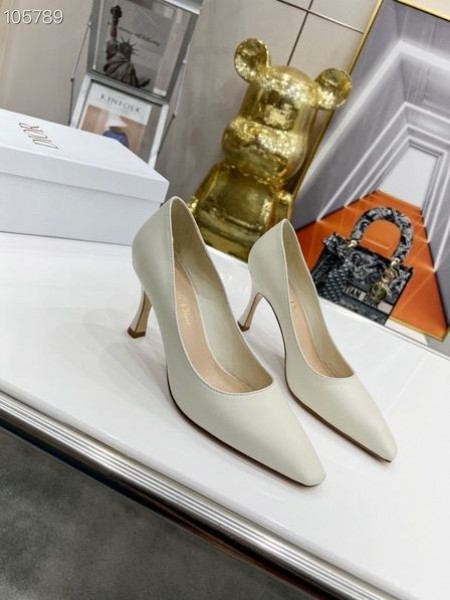 Dior Naturel Attirer Pompe De Cuir Blanc