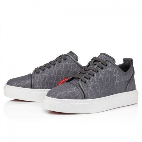 Christian Louboutin Adolon Junior les Sneakers Jacquard Monogramme Cl Smoky CL Chaussures