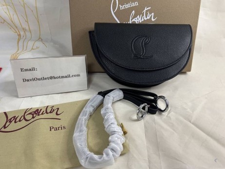 Christian Louboutin Par Mon Côté Sac À Bandoulière En Cuir De Veau Noir