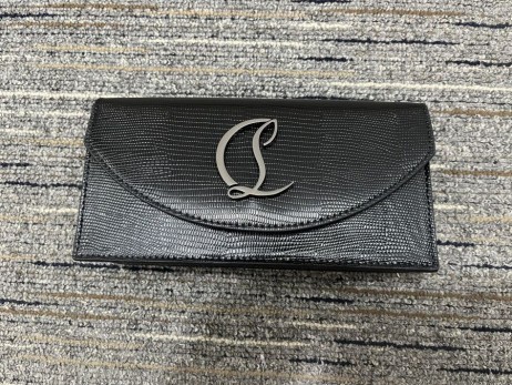 Christian Louboutin Loubi54 Embrayage En Cuir Noir Christian Louboutin Sacs