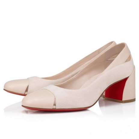 Christian Louboutin Miss Duvette 55 Mm Pompes En Cuir Nappa De Leche Christian Louboutin Chaussures