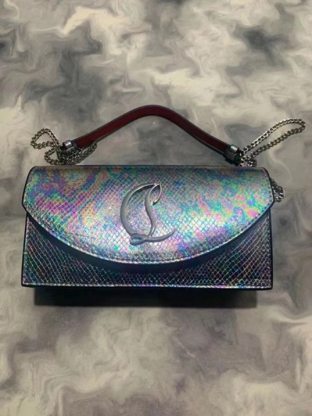 Christian Louboutin Loubi54 CL pochette en Cuir Sac à Bandoulière Métallique Christian Louboutin Sacs