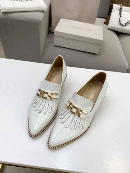 Jimmy Choo Mocassins Blanc 50mm