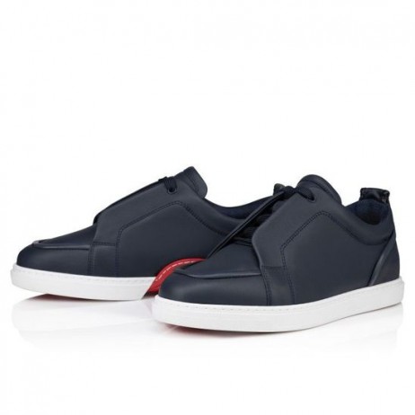 Christian Louboutin Jimmy Low-Top Sneakers En Cuir De Veau Marin