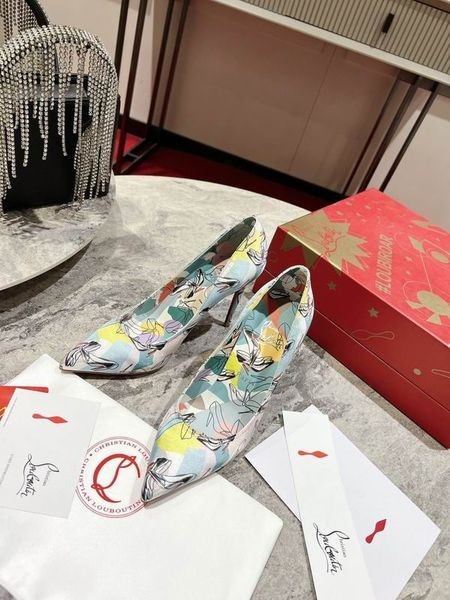 Christian Louboutin So Kate Pompes à 120 mm en Crêpe de Satin Multicolore