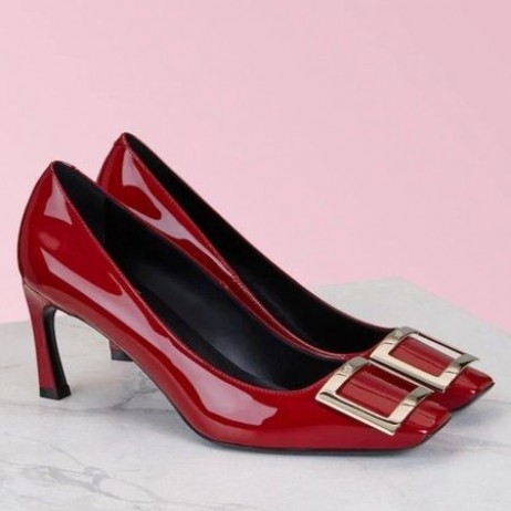 Roger Vivier Belle Vivier Trompette 70mm Pompes verni Rouge