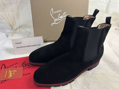 Christian Louboutin Botte Alpinono De Veau Noir