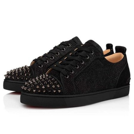 Christian Louboutin Amusant Louis Junior Spikes Noir/black Gun