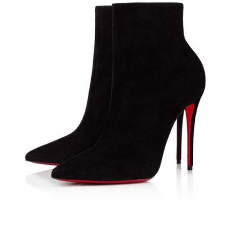 Christian Louboutin Spikita Booty So Kate 100 mm Noir Veau Velours Chaussures