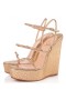 Christian Louboutin 123 Zeppa 140mm Wedges Gold Christian Louboutin Chaussures de
