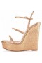 Christian Louboutin 123 Zeppa 140mm Wedges Gold Christian Louboutin Chaussures de