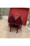 Christian Louboutin Anjalina Spike Pompes En Daim Bourgogne