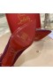 Christian Louboutin Anjalina Spike Pompes En Daim Bourgogne