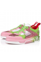 Christian Louboutin Astroloubi Strass Baskets Femme Veau Velours Strass Rose Vert