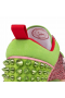 Christian Louboutin Astroloubi Strass Baskets Femme Veau Velours Strass Rose Vert