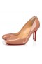 Christian Louboutin Dolly Pompe à 85 Mm Pompes de Brevets de Veau Blush CL Chaussures