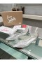 Christian Louboutin Gelée De Strass Flats Pvc Iridescent Cuir Nappa Et Strass Argent