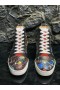 Christian Louboutin Louis Orlato High-Top Sneakers Modèle En Cuir De Veau Multicolore