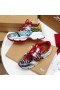 Christian Louboutin Red Runner Plat Baskets En Néoprène Specchio Laser Multicolore