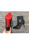 Christian Louboutin So Kate Booty 85mm bottines en Relief en Cuir de Veau Noir