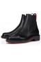 Christian Louboutin Urbino Chelsea Low Boots en Cuir de Veau Noir CL Chaussures