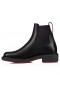 Christian Louboutin Urbino Chelsea Low Boots en Cuir de Veau Noir CL Chaussures