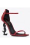 Saint Laurent Opyum 110mm Sandales Rouge Palent en Cuir Saint Laurent Chaussures
