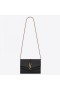 Saint Laurent WOC-Sulpice de la Chaîne porte-monnaie Noir en cuir de Veau