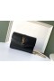 Saint Laurent WOC-Sulpice de la Chaîne porte-monnaie Noir en cuir de Veau