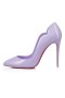 Christian Louboutin Pompes de Poussin Chaud 100 mm stiletto talon Lilas Fumée/lin Lilas Fumée en cuir verni