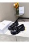 Dior Code Mocassin Noir En Cuir De Veau Brossé