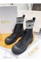 Dior D-Major De Démarrage De La Cheville En Tissu En Cuir De Veau Noir