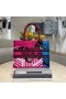 Dior Medium Livre, Le Sac Fourre-Tout Rose D-Jungle Pop Broderie
