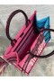 Dior Medium Livre, Le Sac Fourre-Tout Rose D-Jungle Pop Broderie