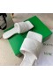 Bottega Veneta Caoutchouc Lido Diapositives Blanc En Cuir D'Agneau Bottega Veneta Chaussures