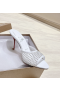 Christian Louboutin Apostropha Mule Maille Strass 80 Mm Mules Blanc