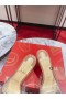 Christian Louboutin Degramule Embelli Mules 80mm PVC et Cuir Nude