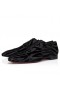 Christian Louboutin Greggy Chic Oxfords Quagga de Velours Noir CL Chaussures