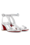 Christian Louboutin Miss Sabina 55 mm de Lanières des Sandales en Cuir Argent
