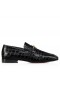 Christian Louboutin Mj Moc Mocassins Crocodile En Relief En Cuir De Veau Noir