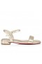 Christian Louboutin Sweet Jane Sandale Sandales Irisées en Cuir Nappa de Platine CL Chaussures